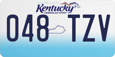 KY license plate 048TZV