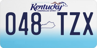 KY license plate 048TZX