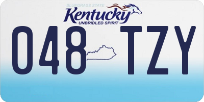 KY license plate 048TZY