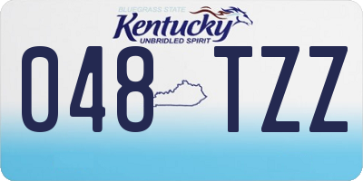 KY license plate 048TZZ
