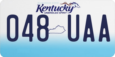 KY license plate 048UAA