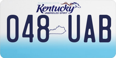 KY license plate 048UAB