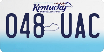 KY license plate 048UAC