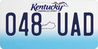 KY license plate 048UAD