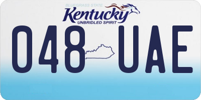 KY license plate 048UAE