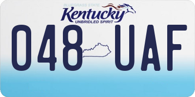 KY license plate 048UAF