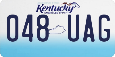 KY license plate 048UAG