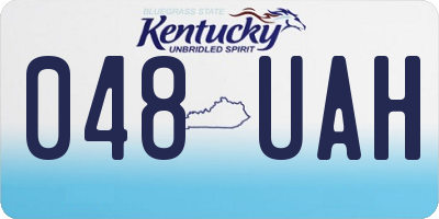 KY license plate 048UAH