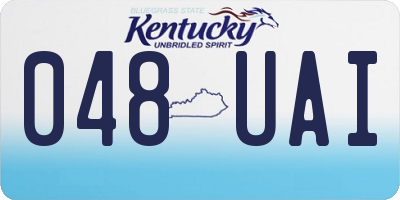 KY license plate 048UAI