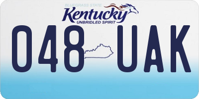 KY license plate 048UAK