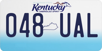 KY license plate 048UAL