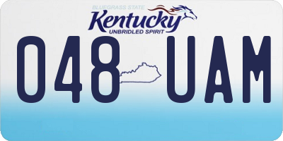 KY license plate 048UAM