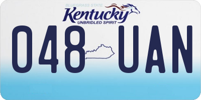 KY license plate 048UAN