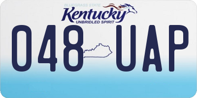 KY license plate 048UAP