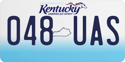 KY license plate 048UAS