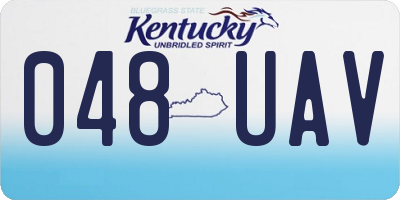 KY license plate 048UAV