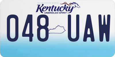 KY license plate 048UAW