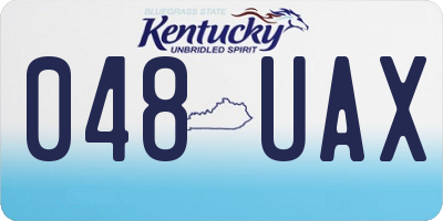 KY license plate 048UAX