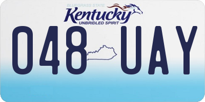 KY license plate 048UAY