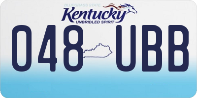 KY license plate 048UBB