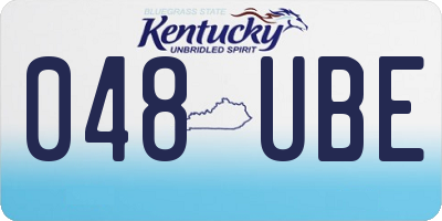 KY license plate 048UBE
