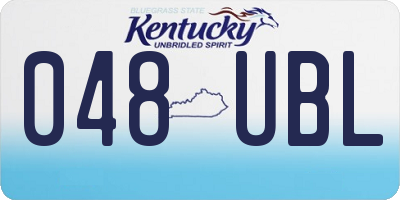 KY license plate 048UBL