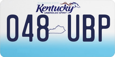 KY license plate 048UBP