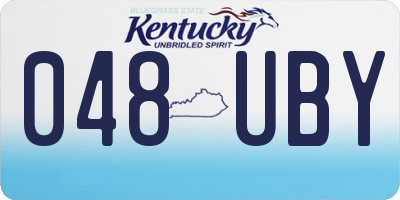 KY license plate 048UBY