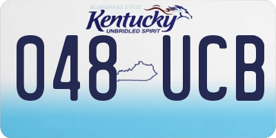 KY license plate 048UCB