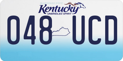 KY license plate 048UCD