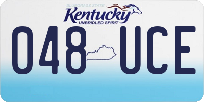 KY license plate 048UCE