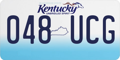 KY license plate 048UCG