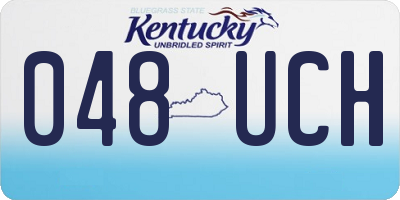 KY license plate 048UCH