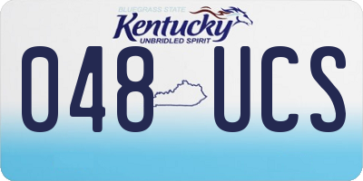 KY license plate 048UCS