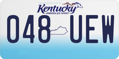 KY license plate 048UEW
