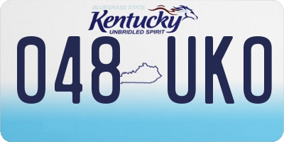 KY license plate 048UKO