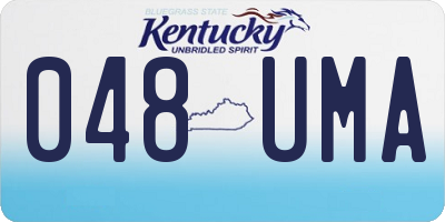 KY license plate 048UMA