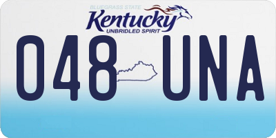 KY license plate 048UNA