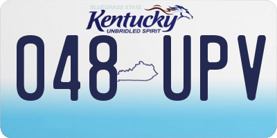 KY license plate 048UPV