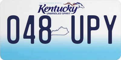 KY license plate 048UPY