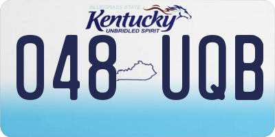 KY license plate 048UQB