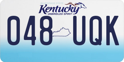 KY license plate 048UQK