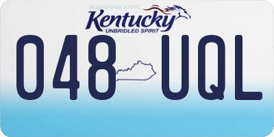 KY license plate 048UQL