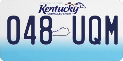 KY license plate 048UQM