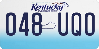 KY license plate 048UQO