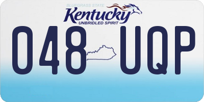 KY license plate 048UQP