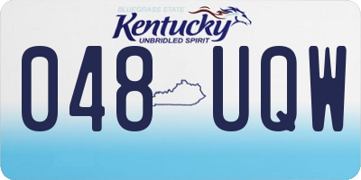 KY license plate 048UQW