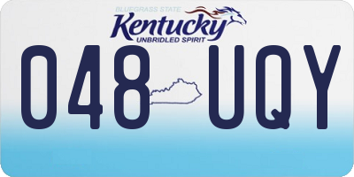KY license plate 048UQY