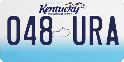 KY license plate 048URA