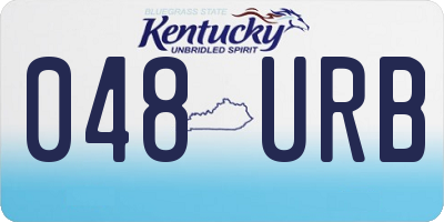KY license plate 048URB